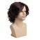 Mens Wig Short Curly Wavy Brown Wig Synthetic Natural Party Halloween Cosplay Hair Wig