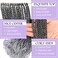French Curl Crochet Braids 14 Inch Goddess Box Braids Crochet Hair for Women Gray Pre Looped Crochet Box Braids with Curly Ends Synthetic French Curly Braiding Hair Extensions (8 Packs，1B/Gray)