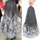 French Curl Crochet Braids 14 Inch Goddess Box Braids Crochet Hair for Women Gray Pre Looped Crochet Box Braids with Curly Ends Synthetic French Curly Braiding Hair Extensions (8 Packs，1B/Gray)