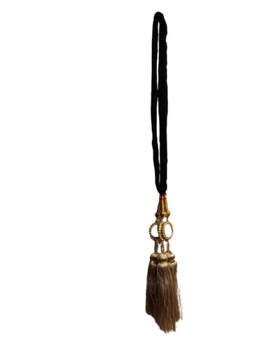 Women Punjabi Parandi Paranda Choti Braid/Tassles Hair, Hair Extensions for Girls and Women Set of 1 Color- Big Mirror(Golden Black Color)