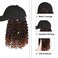 Woman Baseball Cap with Hair African Kinky Curly Hairpiece Girl Hair Synthetic Wavy Extensions wig braids