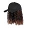 Woman Baseball Cap with Hair African Kinky Curly Hairpiece Girl Hair Synthetic Wavy Extensions wig braids