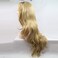Xiweiya long blonde synthetic lace front wigs wavy side part wavy wig brown root long blonde wavy wig hair replacement wig for women, drag queen makeup 24 inch (24")