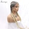 Xiweiya Ombre Blonde Lace Front Wigs Long 36 Inch French Braid Hair Black Women,100% Hand Crochet Box Braids Wig Cap with 4X Twist Braids with Baby Hair Afro Braids Wig