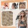 Ombre Blonde Wigs for Women, Long Blonde Wavy Wig, 26 Inch Middle Part Natural Looking Synthetic Heat Resistant Wig for Daily Party Use