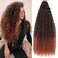 Xtrend Pre Looped Micro Brazilian Kinky Curly Crochet Hair 8 Packs 18 Inch Ombre Brown Micro Curly Braiding Hair Extensions Synthetic Deep Wave For Mini Senegalese Twist Hair (30 Strands/Pack，T30#)