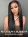 LUVME Clip in Hair Extensions, Yaki Straight Human Hair Clip in Extensions for Women, Natural Black Hair Extensions, 135g 9pcs 18 Inch