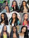 Domiso 26 Inch Yaki Straight Glueless Wigs Human Hair Pre Plucked Pre Cut 8X5 HD Lace Invisible Knots Wear and Go Yaki Straight No Glue Lace Wig Glueless Wig Human Hair Wigs Black Color 180% Density