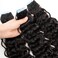 Double Side Curly Wave Tape in Hair Extension Brazilian Remy Human Hair Water Wave Adhesive Tape on Hair 18 Inch Curly Wave Skin Weft Tape Ins Human Hair Extension 50g 20pcs for Women
