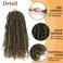 Yanky Twist Crochet Hair - 10 Inch 8 Packs Pre-twisted Fluffy Spring Mini Twist Short Passion Twist, Ombre Brown Pre-Looped Crochet Braids Braiding Hair (10 Inch, M27-8P)