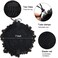 Curly Wavy Afro Puff Drawstring Ponytail Hair Extension for Black Women Loose Wave Short Mini Afro Puff Hairpieces for Girls Kids(Black)