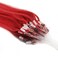 100% Remy Human Hair Extensions Micro Ring Loop Bead Tipped Hair 16''18''20''100S (Red, 20Inch 0.5g/s)