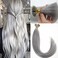 Nano Ring Hair Extensions Human Hair Keratin Cold Fusion Nano Tip Micro Nano Beads Link Thick Hair Balayage Highlight Ombre Real Remy Hair 1g/s (22inch50gr50s, Silver Gray), 0.0353 Ounce