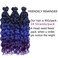 Ocean Wave Crochet Hair for Black Women Deep Wave Crochet Synthetic Hair 3 packs Hawaii Curl Braiding Hair Wet and Wavy Braiding Hair Extension Beach Curl Tatous(1b/blue/purple, 20",90g/pack)