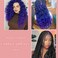 Ocean Wave Crochet Hair for Black Women Deep Wave Crochet Synthetic Hair 3 packs Hawaii Curl Braiding Hair Wet and Wavy Braiding Hair Extension Beach Curl Tatous(1b/blue/purple, 20",90g/pack)