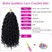 Goddess Locs Crochet Hair 10 Inch 7 Packs Boho Faux Locs Crochet Hair for Black Women Pre Looped Crochet Locs with Curly Ends (#1B)