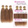 27 Bundles Human Hair Honey Blonde Curly Bundles Human Hair 8A Grade Unprocessed Brazilian Virgin Hair 3 Bundles 16 18 20 Inch Color 27 Kinky Curly Bundles