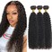 20 22 24 Inch Curly Bundles Human Hair 8A Grade Unprocessed Brazilian Virgin Hair 3 Bundles 300g Natural Black Color Kinky Curly Bundles Hair Weave