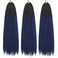 Box Braids Crochet Hair 24 Inch Prelooped Crochet Hair Extensions Hand Made 3 Packs Twist Crothet Braids Hair for Women Braiding Hair Extensions 22 Strands/Pack (24 Inch (Pack of 3), Black-Dark Blue)
