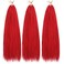 Box Braids Crochet Hair 24 Inch Prelooped Crochet Hair Extensions Hand Made 3 Packs Twist Crothet Braids Hair for Girls and Women Braiding Hair Extensions 22 Strands/Pack (24 Inch (Pack of 3), Red)