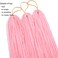 Long Micro 3X Pre-Looped Synthetic Zizi Braids 10 Packs/Lot 28 Inch 50g/Pack Color Thin Small Box Braid Crochet Hair Twist Fiber Hair Micro Zizi box Braiding Hair Extension(Pink)