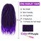 ZRQ 8 Packs Purple Marley Twists Braiding Hair, 18 Inch Ombre Afro Kinky Marley Twists Hair, Soft Curly Twist Hair (Tpurple#,8 Packs)