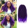 ZRQ 8 Packs Purple Marley Twists Braiding Hair, 18 Inch Ombre Afro Kinky Marley Twists Hair, Soft Curly Twist Hair (Tpurple#,8 Packs)