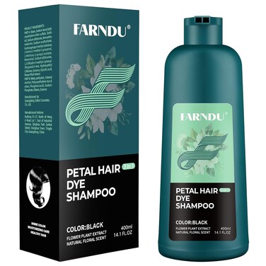 Black Hair Dye Shampoo 3 in 1 Gray Hair Coverage Natural Hair Color Shampoo for Women Men Champu Para Canas