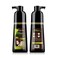 No-Stain Hair Dye Shampoo for Men &amp; Women, No-Stain on Skin &amp; Scalp, Natural Ingredients, Ammonia &amp; Parabens-Free, Up to 100% Gray Coverage, Easy No-Mix Application, 200 mL, Pack of 1 (Dark Brown)