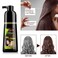No-Stain Hair Dye Shampoo for Men &amp; Women, No-Stain on Skin &amp; Scalp, Natural Ingredients, Ammonia &amp; Parabens-Free, Up to 100% Gray Coverage, Easy No-Mix Application, 200 mL, Pack of 1 (Dark Brown)