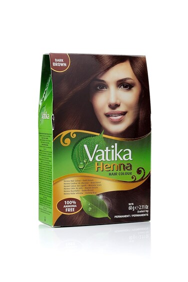 Vatika Naturals Henna Hair Color - Henna Hair Dye, With Beautiful Overtone Conditioner, Zero Ammonia For Natural Strong and Shiny Hair, 100% Grey Coverage, 18 Sachets X 10g (Dark Brown, Pack of 3)