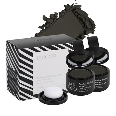 Hairline Powder Root Touch-Up, 0.14 Ounce (Pack of 2), Black - Instant Gray Coverage Temporary Hair Color for Roots and Highlights for Women &amp; Men
