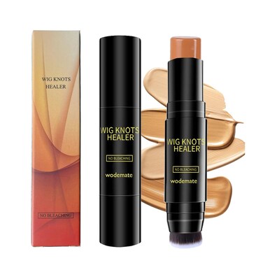 Lace Wig Knot Concealer Stick - Tint Dyeing, No Bleaching for Frontal Part, Hairline Wigs, With Brush Portable, Brown-02