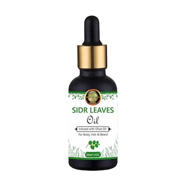 Sidr Leaves Oil -100% Natural Sidr Jujube Leaves Oil - Infused w/Olive Oil- Promotes Healing For Body, Hair &amp; Beard/For Ruqaiya/Skin Care, Dry Scalp, Frizzy Hair, Hair Strengthening- Non-GMO - 30ml