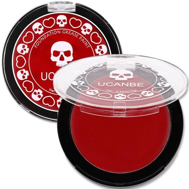 UCANBE Red Face &amp; Body Paint Makeup Foundation, Professional Non-Toxic Cream Greasepaint, Oil-Based Face Painting Kit for Kids &amp; Adults Party, Halloween SFX Devil Clown Vampire Costume Cosplay Makeup