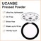 UCANBE White Pressed Setting Powder for Special Effects &amp; Halloween Makeup, Translucent Matte Finishing Powder, Baking White Face Powder for Long Lasting Coverage, Portable Compact