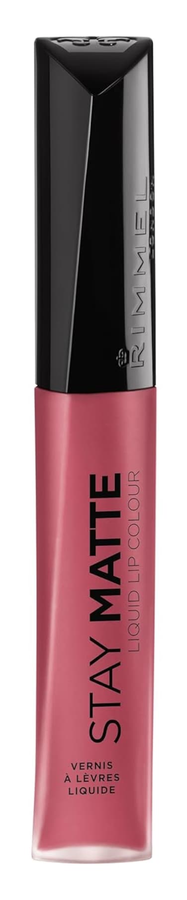Rimmel London Stay Matte Liquid Lip Color with Full Coverage Kiss-Proof Waterproof Matte Lipstick Formula that Lasts 12 Hours - 210 Rose &amp; Shine, .21oz