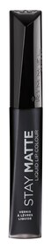 Rimmel London Stay Matte Liquid Lip Color with Full Coverage Kiss-Proof Waterproof Matte Lipstick Formula that Lasts 12 Hours - 840 Pitch Black, .21oz