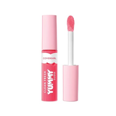 COVERGIRL Clean Fresh Yummy Gloss &ndash; Lip Gloss, Sheer, Natural Scents, Vegan Formula - Glamingo Pink