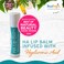 Hyalogic HA Lip Balm - Hyaluronic Acid &amp; Organic, Natural Coconut Oil - Soothes Dry, Chapped Lips - Plumping, Moisturizing &amp; Nourishing - Unflavored - Fragrance &amp; Dye Free - 4.25g - 4 Sticks