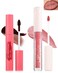 Brown Peel Off Lip Liner Stain &amp; Pink Lip Oil Set, Waterproof Long Lasting Tattoo Peel &amp; Reveal Lip Stain Tint, Hydrating Non-Sticky Tinted Lip Gloss Oil, Plumping Glossy Lip Combo Makeup for Women-B