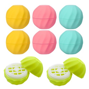 RONRONS 0.25 oz/7g Sphere Lip Balm Containers, 8 Refillable Screw Cap Empty Lip Balm Tubes, DIY Reusable Lipstick Tubes Lip Gloss Containers Ball BPA Free Colorful Mini Makeup Lipgloss Tubes(4 Colors)