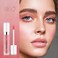 Liquid Blush Cream Blush Makeup, Pigmented, Lightweight, Breathable, Sheer Flush, Waterproof, Long-Wearing, Natural-Looking Dewy Cheek Tint (Peach Pink 03)