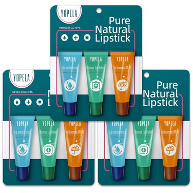 Lip Sunscreen Moisturizing and Repair Package SPF 30 - Summer Long Lasting Moisturized, Smooth and Repaired Lips - 3 Flavors (Pack of 9: 3 moisturizing+ 3 repairing+ 3 SPF) Mother's Day Gifts