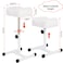 Pedicure Stand Footrest Stand Adjustable Height Technician SPA Beauty Stand Stool with Non-Slip SPA Salon Home Equipment White