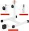 Pedicure Stand Footrest Stand Adjustable Height Technician SPA Beauty Stand Stool with Non-Slip SPA Salon Home Equipment White