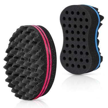 2pcs Hair Sponge Twist Comb, Hair Sponges for Men Curls and Natural Hair Women, Sponge Brush for Hair, Twist Brush and Curl Comb, Hair Twist Tool