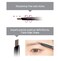BOM 3 in 1 Triple Edge Eyebrow Pencil with Blender and Spoolie Long Lasting Waterproof, Dark Brown