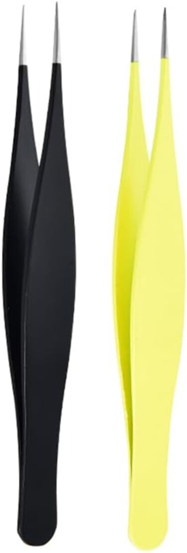Super Sharp Pointed Tweezers Precision Fine Point Tip Ingrown Hair Tweezers Kit Best Pointed Tweezers for Women Chin Hair Removal - Extra Thin Tweezers Precision Stainless Facial Hair Remover