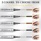 Eyebrow Pencil with 4 Tip Microblade for Natural Eyebrow Makeup Eyebrow Microblading Pen Waterproof &amp;Smudge-Proof (4# Black)